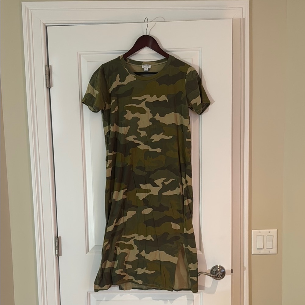 J. Crew Camouflage T-shirt Dress